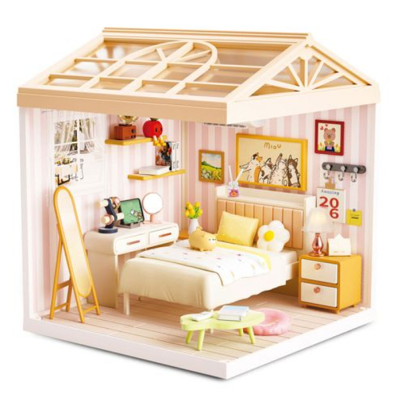 Конструктор-румбокс Mini House серии Интерьер – Спальня (свет)