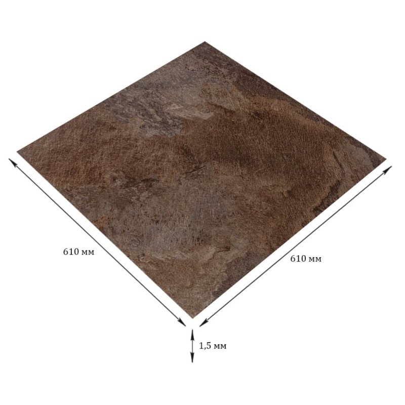 Самоклеюча LVT плитка 610х610х1.5мм SW-00003274