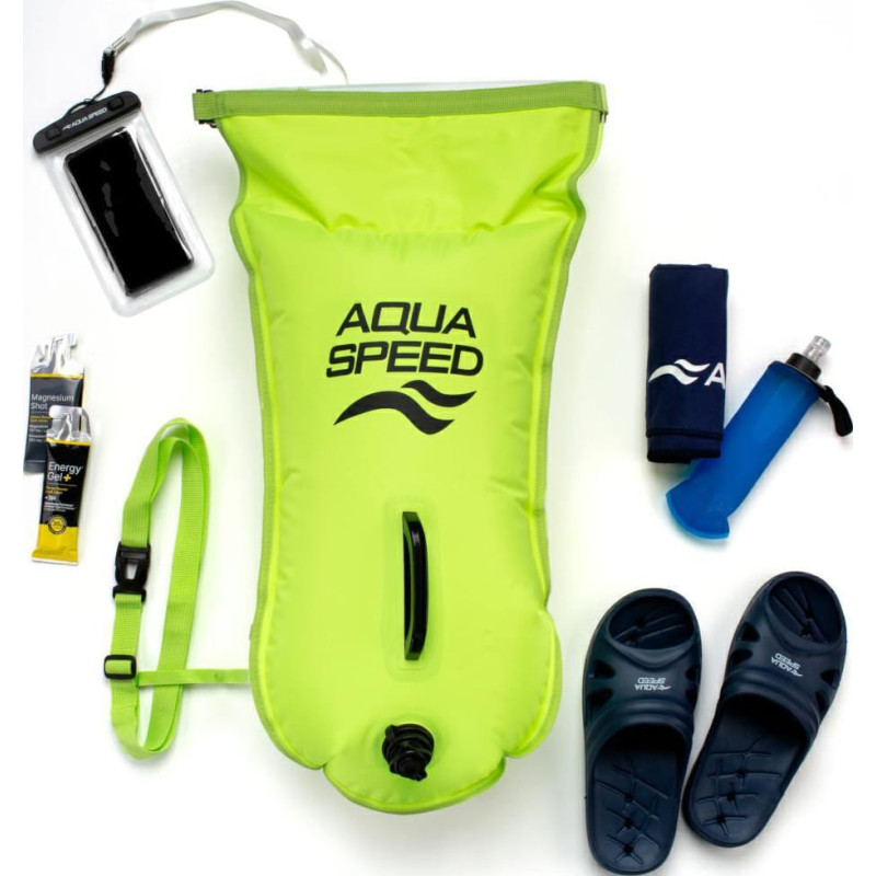 Буй для плавання Aqua Speed OPEN WATER SWIM BUOY 17L 63226 зелений Уні 37 x 72 см