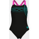 Купальник закритий для дівчат Arena SUNRISE SWIMSUIT SWIM PRO BACK чорний, бірюзовий, рожевий Діт 152 см