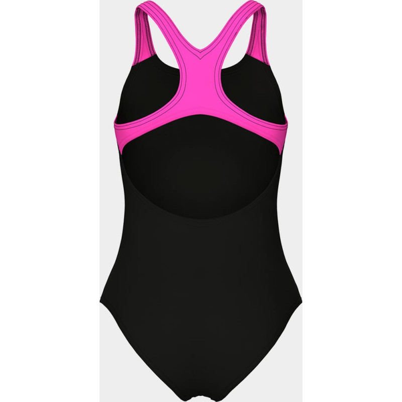 Купальник закритий для дівчат Arena SUNRISE SWIMSUIT SWIM PRO BACK чорний, бірюзовий, рожевий Діт 152 см