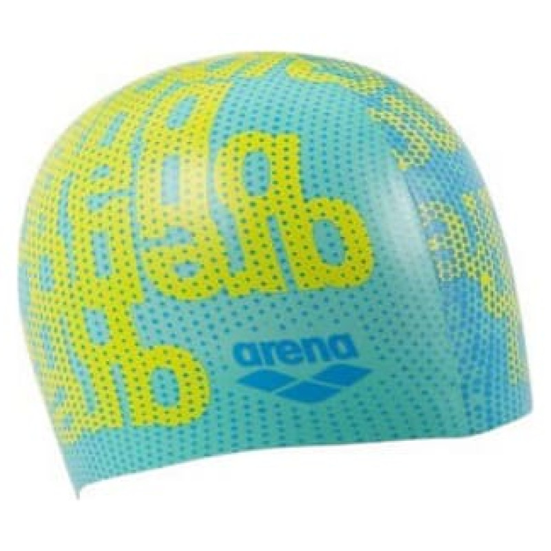 Шапочка для плавання Arena PRINT JR блакитний, жовтий Діт OFSM