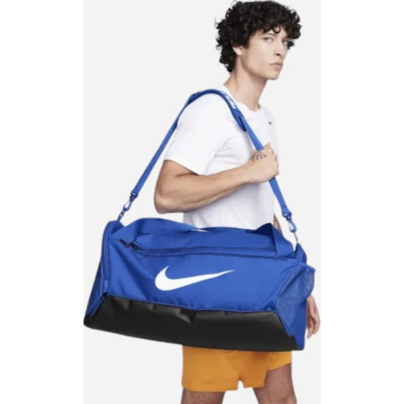 Сумка Nike NK BRSLA M DUFF - 9.5 60L синій, чорний Уні 64 х 30 х 30 см