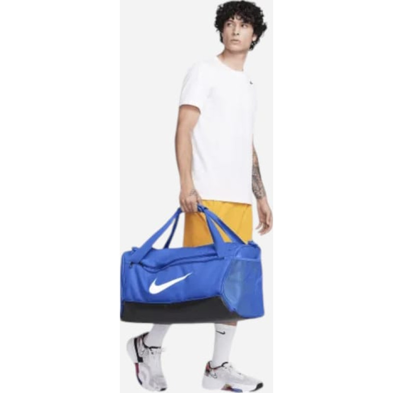 Сумка Nike NK BRSLA M DUFF - 9.5 60L синій, чорний Уні 64 х 30 х 30 см