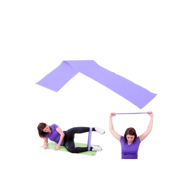 Стрічка-еспандер для вправ Hangy inSPORTline Medium 90 см фіолетова