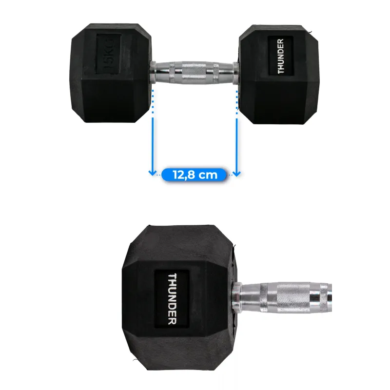 Гантель шестигранна THUNDER 15 кг