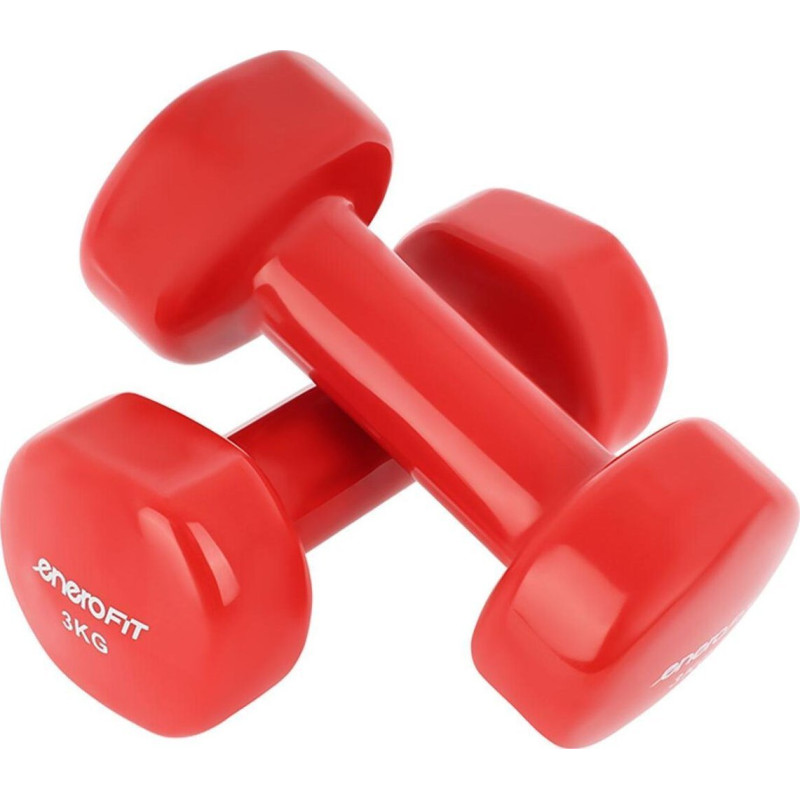 Гантелі вінілові ENERO FIT VDB зі стійкою, 12 кг