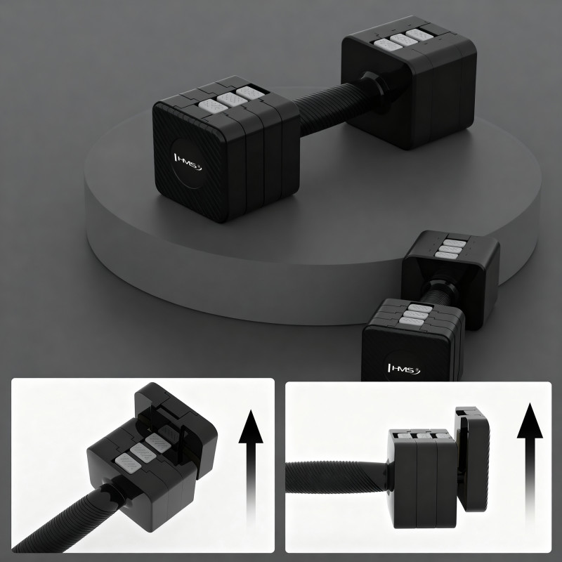 Гантелі розбірні HMS HL02 2 x 5 кг, чорні