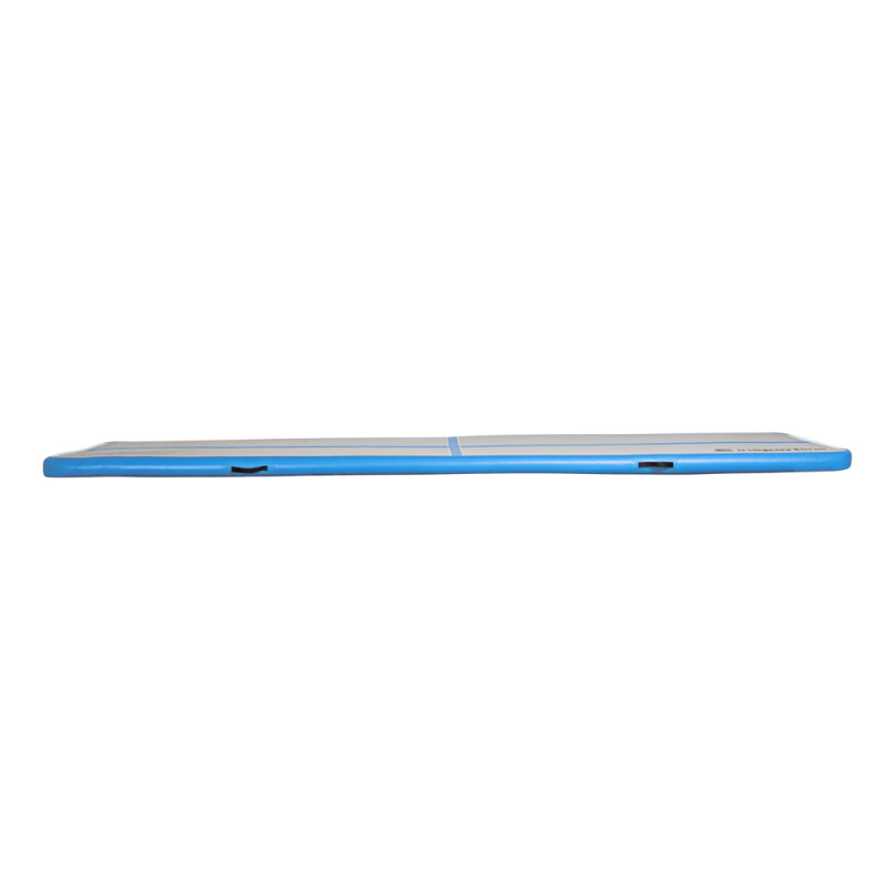Килимок надувний Airtrack inSPORTline Airstunt 400x100 см, сіро-бірюзовий