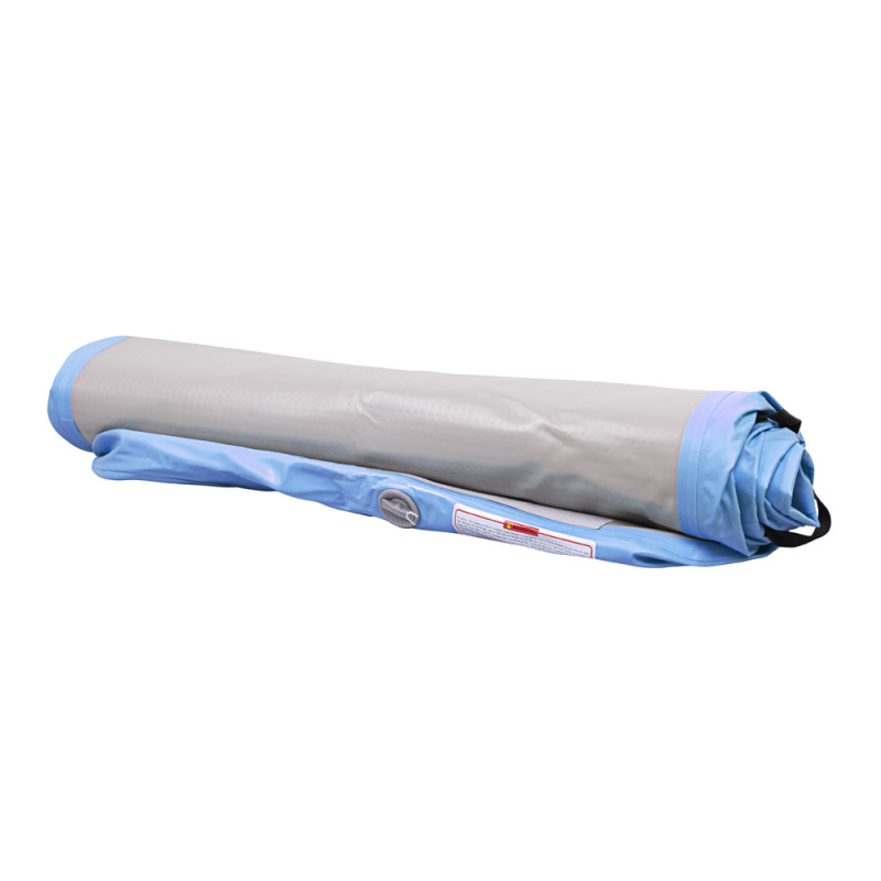 Килимок надувний Airtrack inSPORTline Airstunt 400x100 см, сіро-бірюзовий