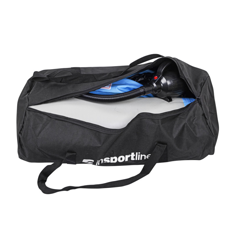 Килимок надувний Airtrack inSPORTline Airstunt 400x100 см, сіро-бірюзовий
