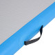 Килимок надувний Airtrack inSPORTline Airstunt 400x100 см, сіро-бірюзовий