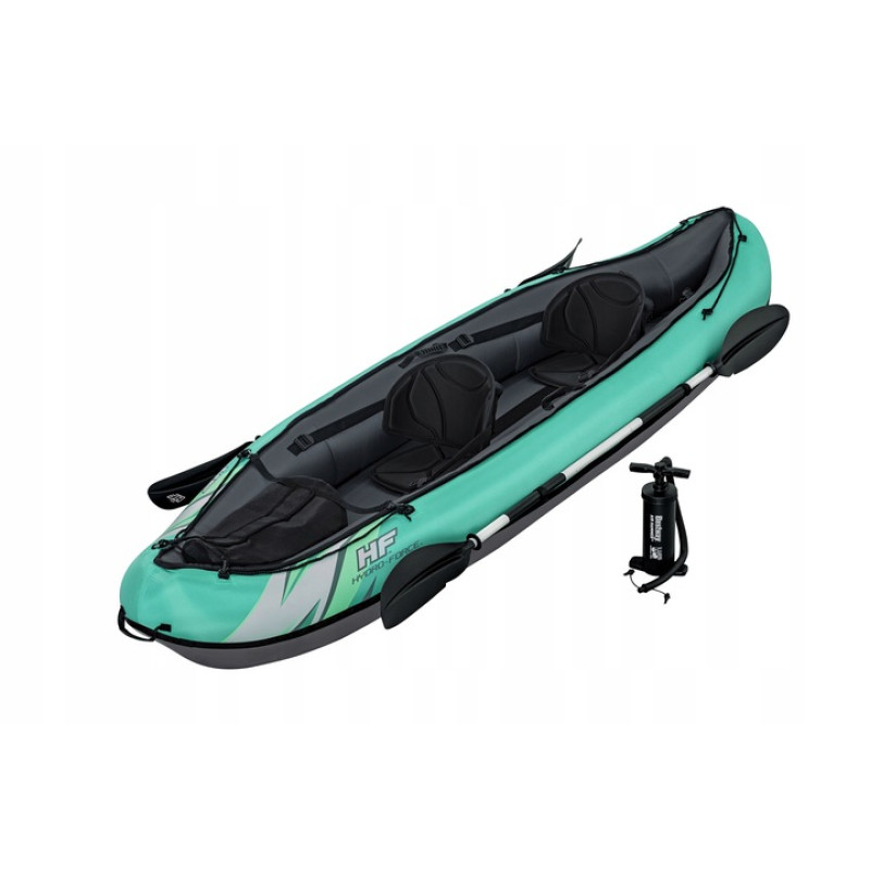 Каяк надувний Bestway Hydro-Force Ventura X2 330 х 86 см, чорно-м'ятний