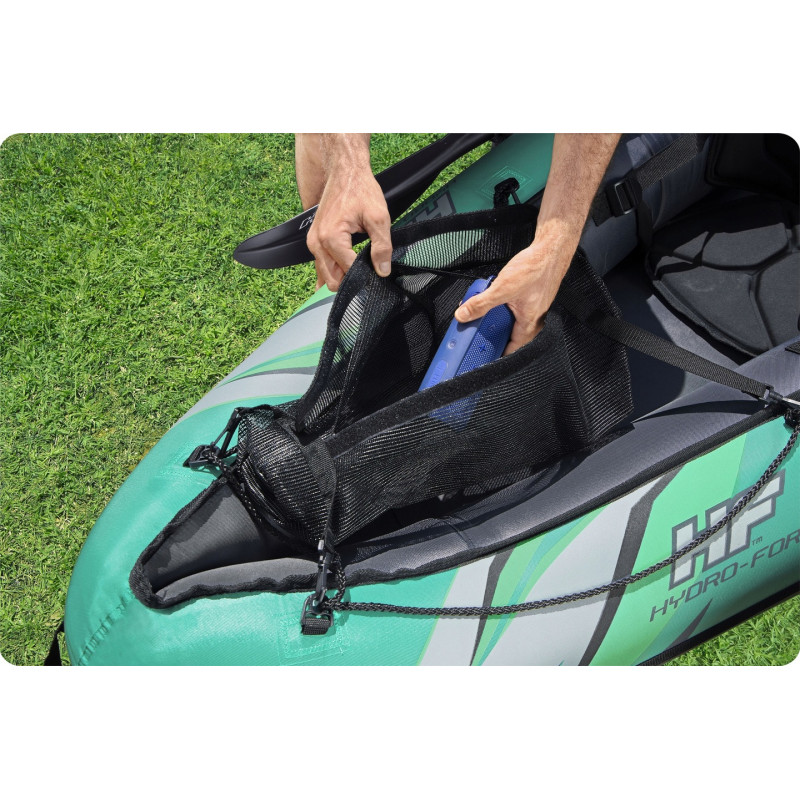 Каяк надувний Bestway Hydro-Force Ventura X2 330 х 86 см, чорно-м'ятний