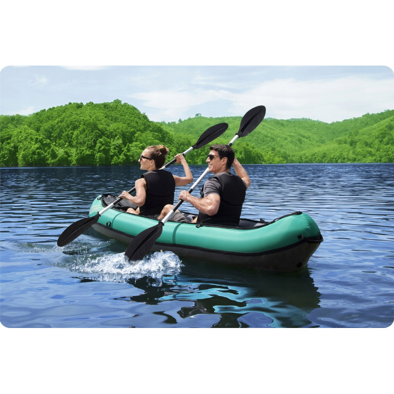 Каяк надувний Bestway Hydro-Force Ventura X2 330 х 86 см, чорно-м'ятний