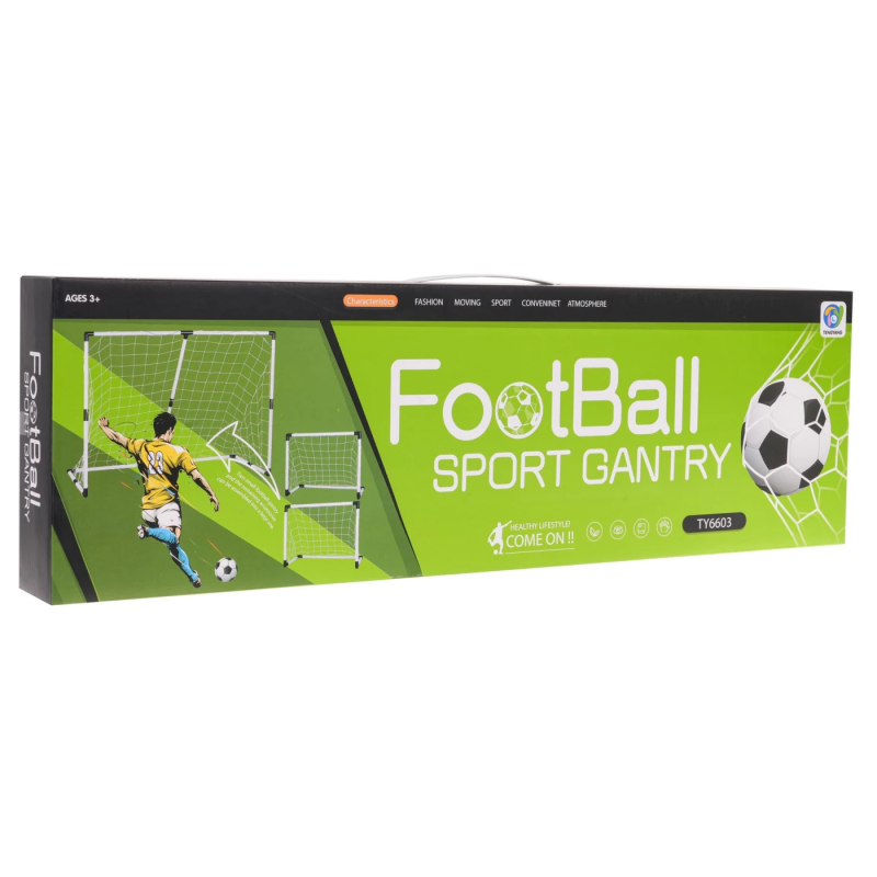 Ворота футбольні дитячі Ramiz TY6603 143 x 110 x 70 см, чорно-білі