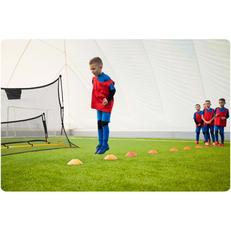 Сітка тренувальна для футболу Neo-Sport 210 х 120 х 91 см, чорно-жовта