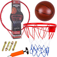 Кільце баскетбольне Ramiz YC856P 41,5 см, м'яч + насос, червоне