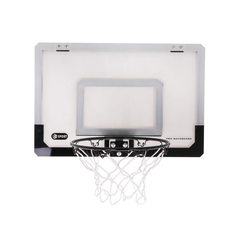 Щит баскетбольний Ramiz AT-828 45,5 x 30,5 см, м'яч + насос, чорно-сірий