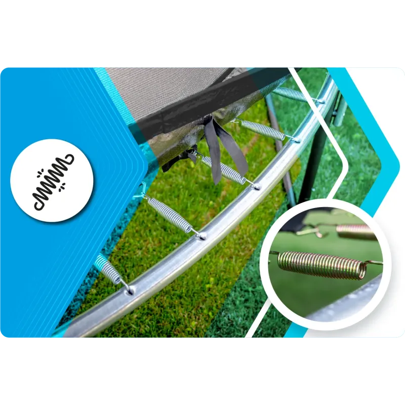 Батут THUNDER INSIDE ELITE з внутрішньою сіткою 8 футів 244 см чорний