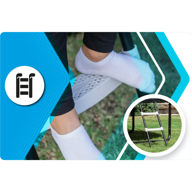 Батут THUNDER INSIDE ELITE з внутрішньою сіткою 8 футів 244 см чорний