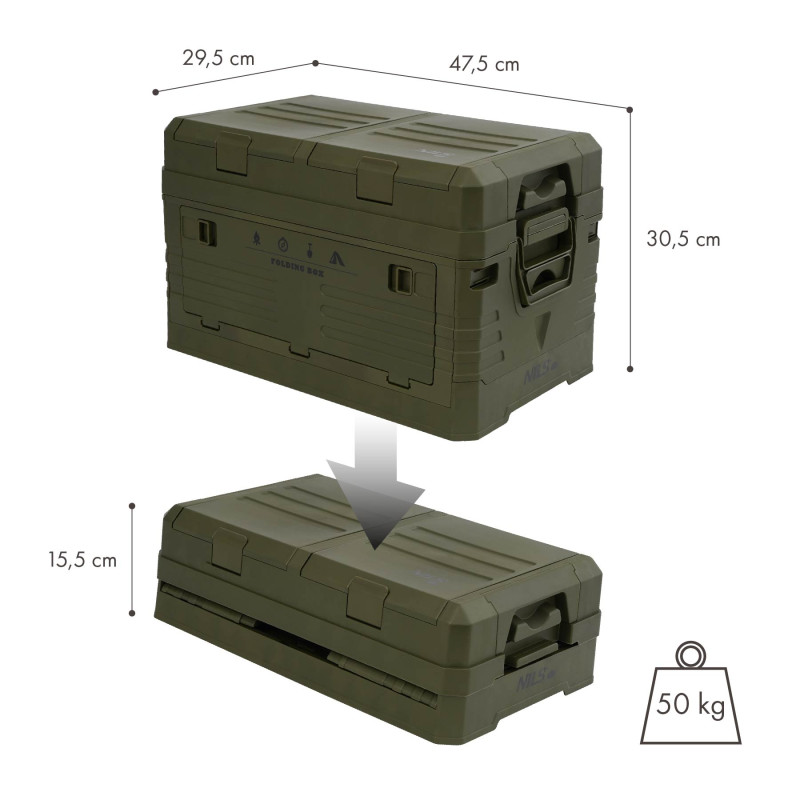 Ящик складаний NILS CAMP NCB4003 42 л, зелений