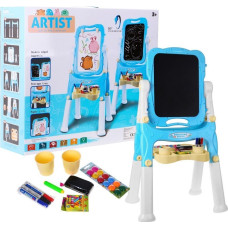 Велика двостороння дошка для дітей 3+ Блакитна + Магнітні крейдяні дошки + Аксесуари