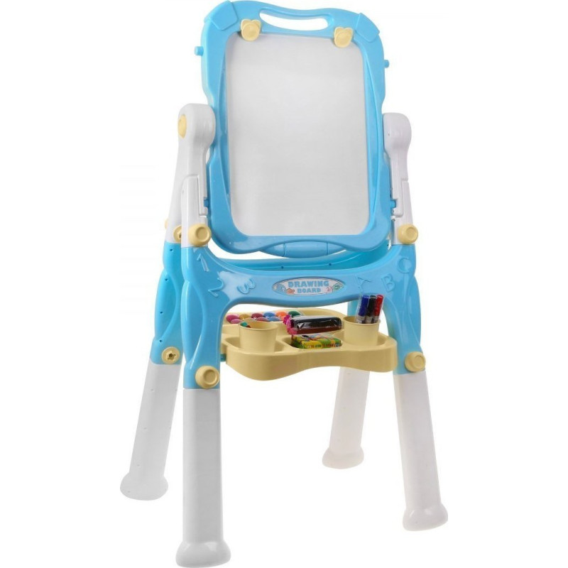 Велика двостороння дошка для дітей 3+ Блакитна + Магнітні крейдяні дошки + Аксесуари