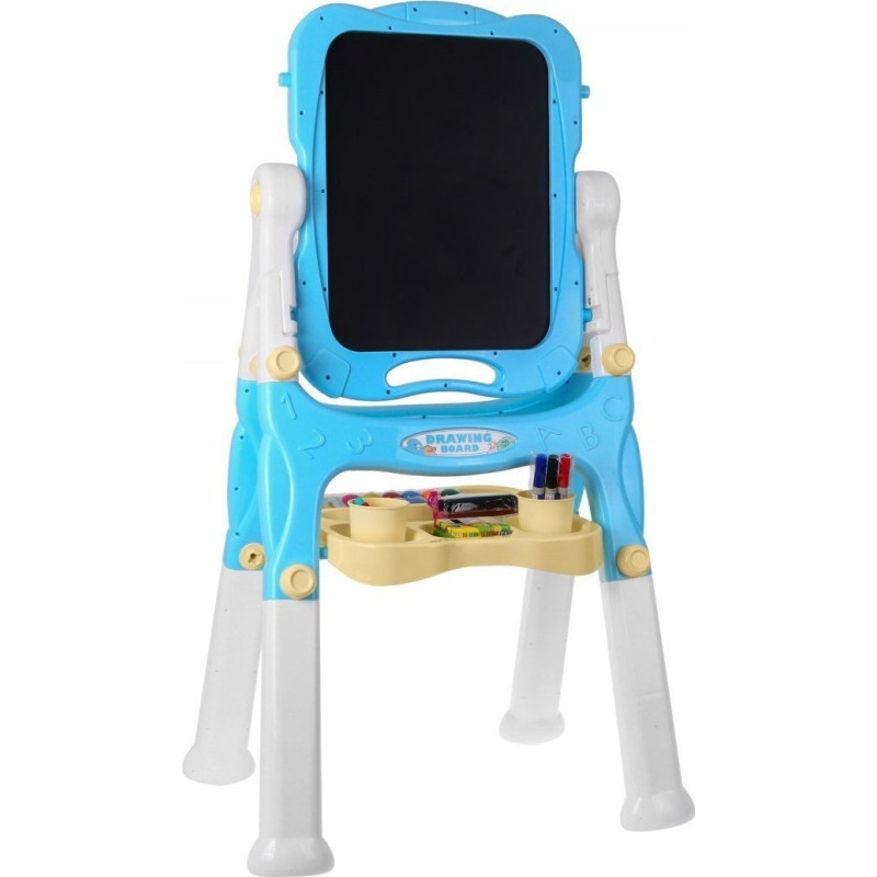 Велика двостороння дошка для дітей 3+ Блакитна + Магнітні крейдяні дошки + Аксесуари