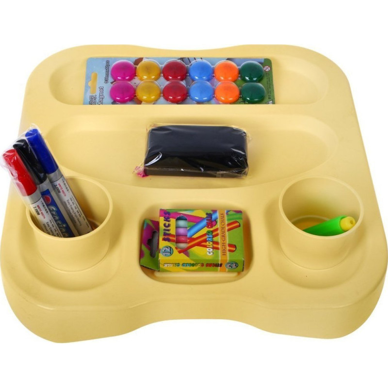 Велика двостороння дошка для дітей 3+ Блакитна + Магнітні крейдяні дошки + Аксесуари