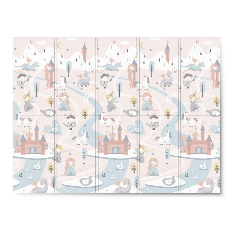 Килимок розкладний дитячий 200 x 150 x 1 см Nukido NK-341 Фортеця День-Ніч