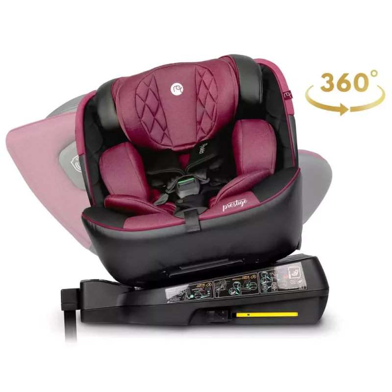 Автокрісло Nukido Prestige Line ISOFIX 0-36 кг, чорно-рожеве