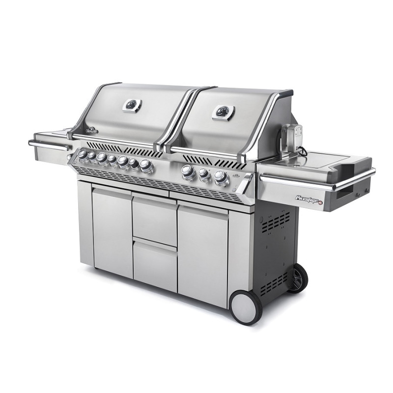 Газовий гриль Napoleon Prestige PRO 825 RSBI з бічним пальником Sizzle Zone і вертілем (69532) нерж сталь PRO825RSBIPSS Код: 005767