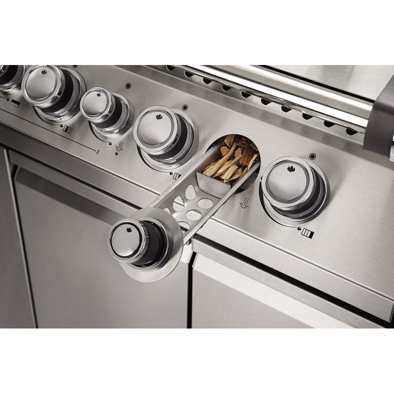 Газовий гриль Napoleon Prestige PRO 825 RSBI з бічним пальником Sizzle Zone і вертілем (69532) нерж сталь PRO825RSBIPSS Код: 005767