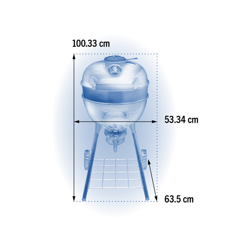 Вугільний гриль 47 см Napoleon PRO Kettle, PRO18K-LEG-3 Код: 012117
