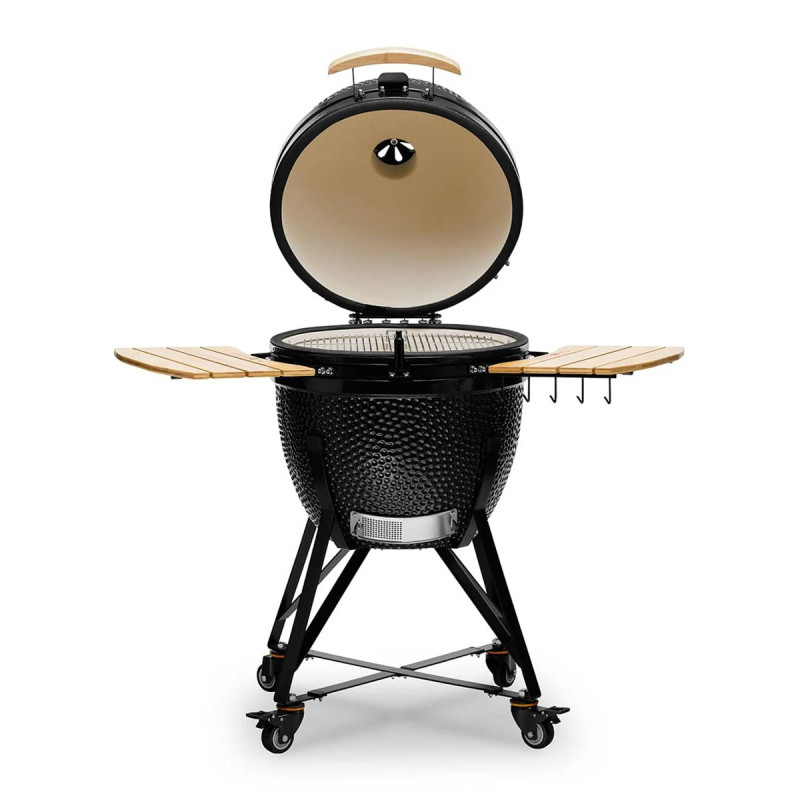 Керамічний вугільний гриль Kamado Bono Grande Ø 59 см чорний TQ0023ALLIN Код: 013912