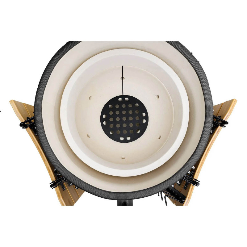Керамічний вугільний гриль Kamado Bono Grande Ø 59 см чорний TQ0023ALLIN Код: 013912