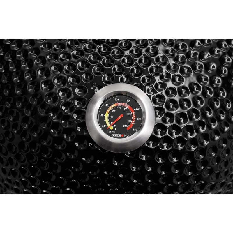 Керамічний вугільний гриль Kamado Bono Grande Ø 59 см чорний TQ0023ALLIN Код: 013912