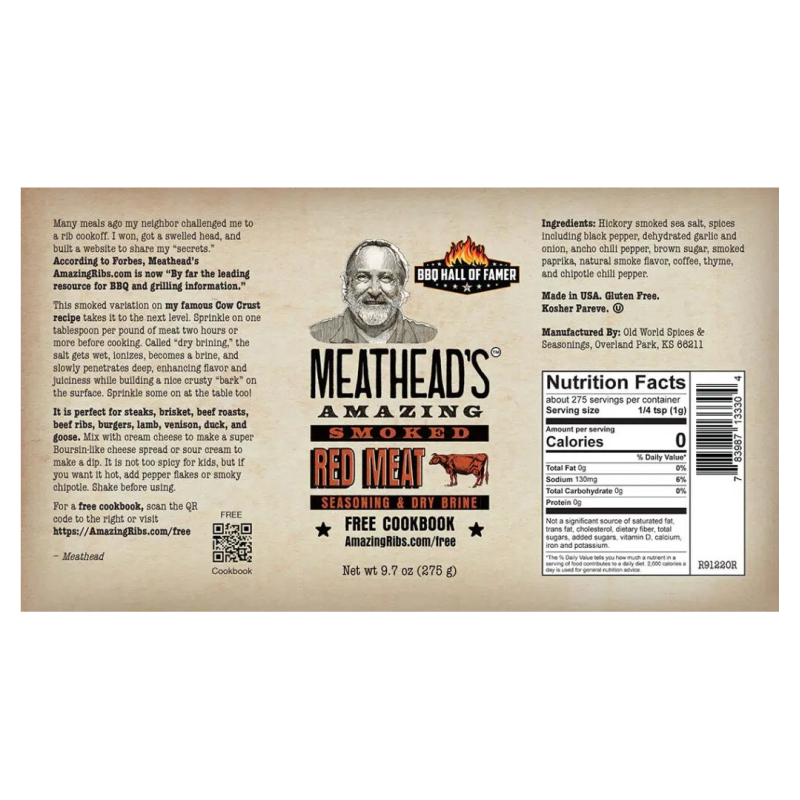 Спеції для яловичини ~ 300г. "Meathead''''s Amazing" Smoked Red Meat. США Код: 009803