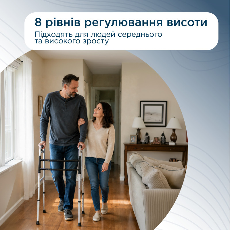 Ходунки крокуючі складані дорослі 1 Doctor Life 10188/E/SL (10188/E/SL-2226)