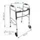 Ходунки складані з двома фіксаторами дорослі Doctor Life 10184SL/W (10184SL/W-2243)