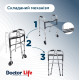 Ходунки складані з двома фіксаторами дорослі Doctor Life 10184SL/W (10184SL/W-2243)