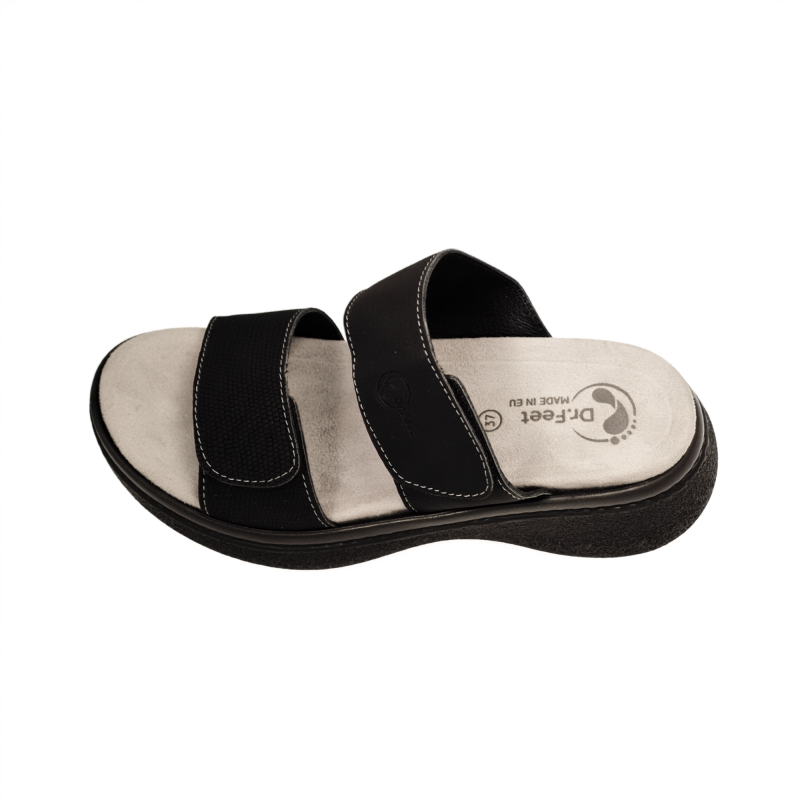 Жіночі сандалі Dr.Feet 21012 146-148 з двома регульованими ремінцями чорні Розмір 5 (21012 146-148/39-2856)