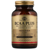 Амінокислоти BCAA плюс, BCAA Plus, Solgar, 100 капсул