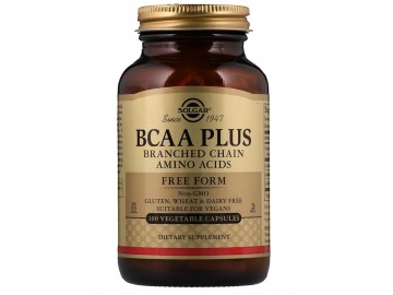 Амінокислоти BCAA плюс, BCAA Plus, Solgar, 100 капсул