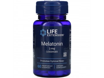 Мелатонін, Melatonin, Life Extension, 3 мг, 60 вегетаріанських льодяників