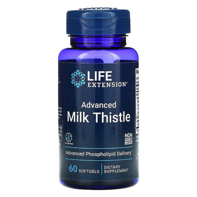 Силимарин (Расторопша), European Milk Thistle, Life Extension, 60 желатиновых капсул
