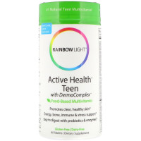 Мультивитамины для подростков, активность, здоровье и чистая кожа, Rainbow Light, 90 таблеток