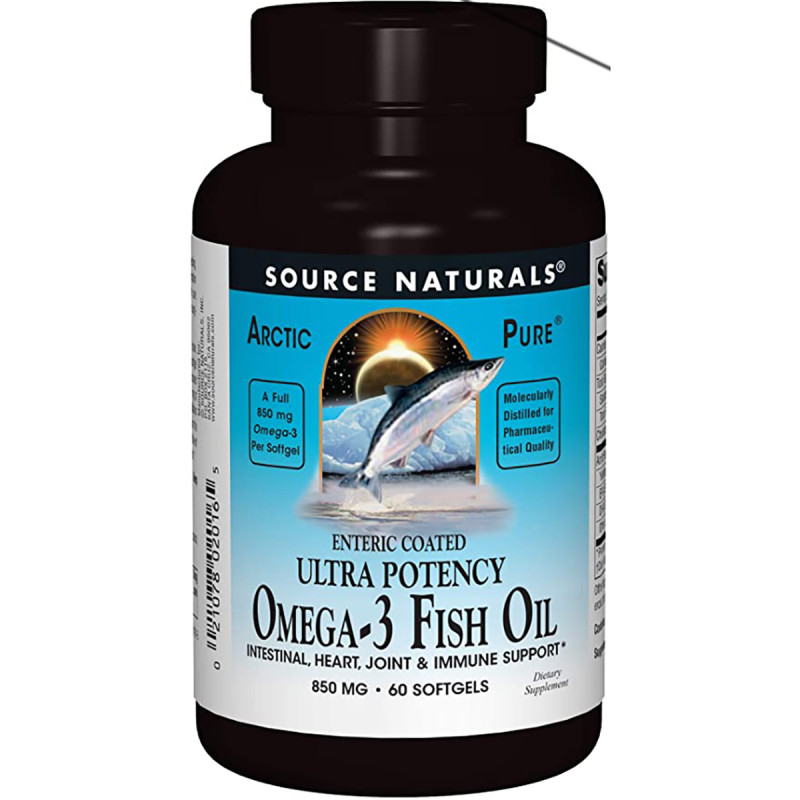 Омега 3 из Рыбьего Жира, Арктический, Source Naturals, Омега-3 Рыбий Жир, 850 мг, 60 капсул