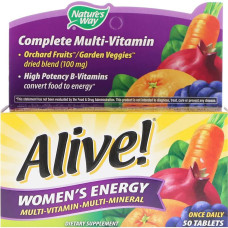Мультивитамины для Женщин, Alive! Women's Energy, Nature's Way, 50 таблеток